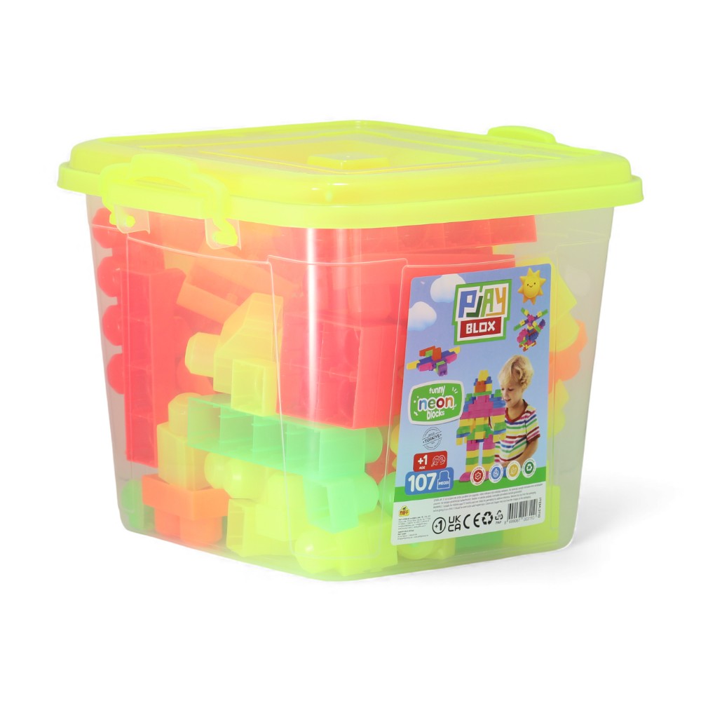 PLAYBLOX BLOCK NEON 107 PCS BUCKET