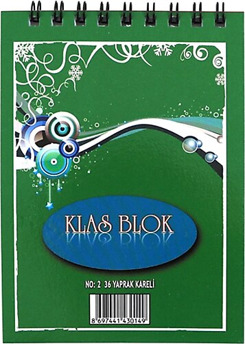 KLAS SPİRALLİ BLOKNOT NO:2 KARELİ 36 YP.