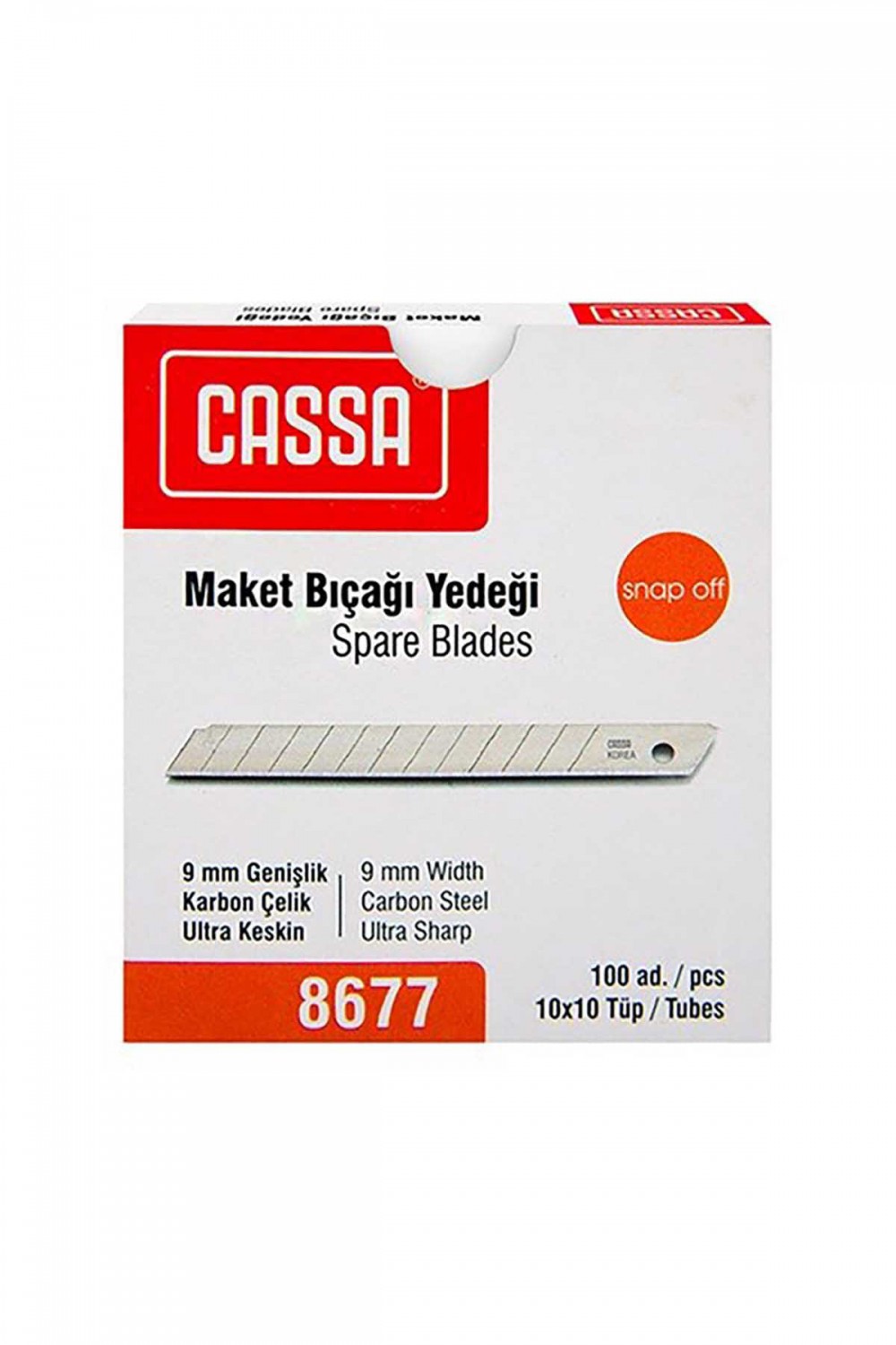 Cassa Maket Bıçağı Yedeği Dar 10lu