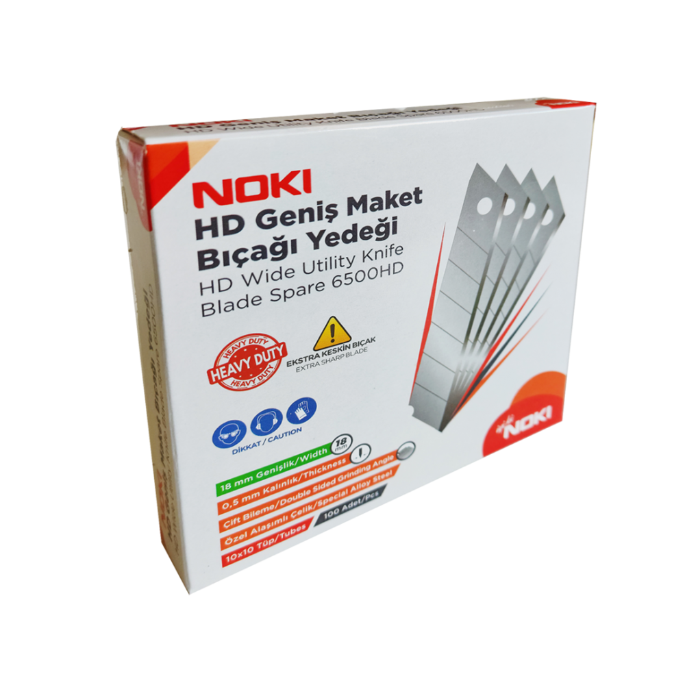 NOKİ HD GENİŞ MAKET BIÇAĞI YEDEĞİ (18MM) 100LÜ