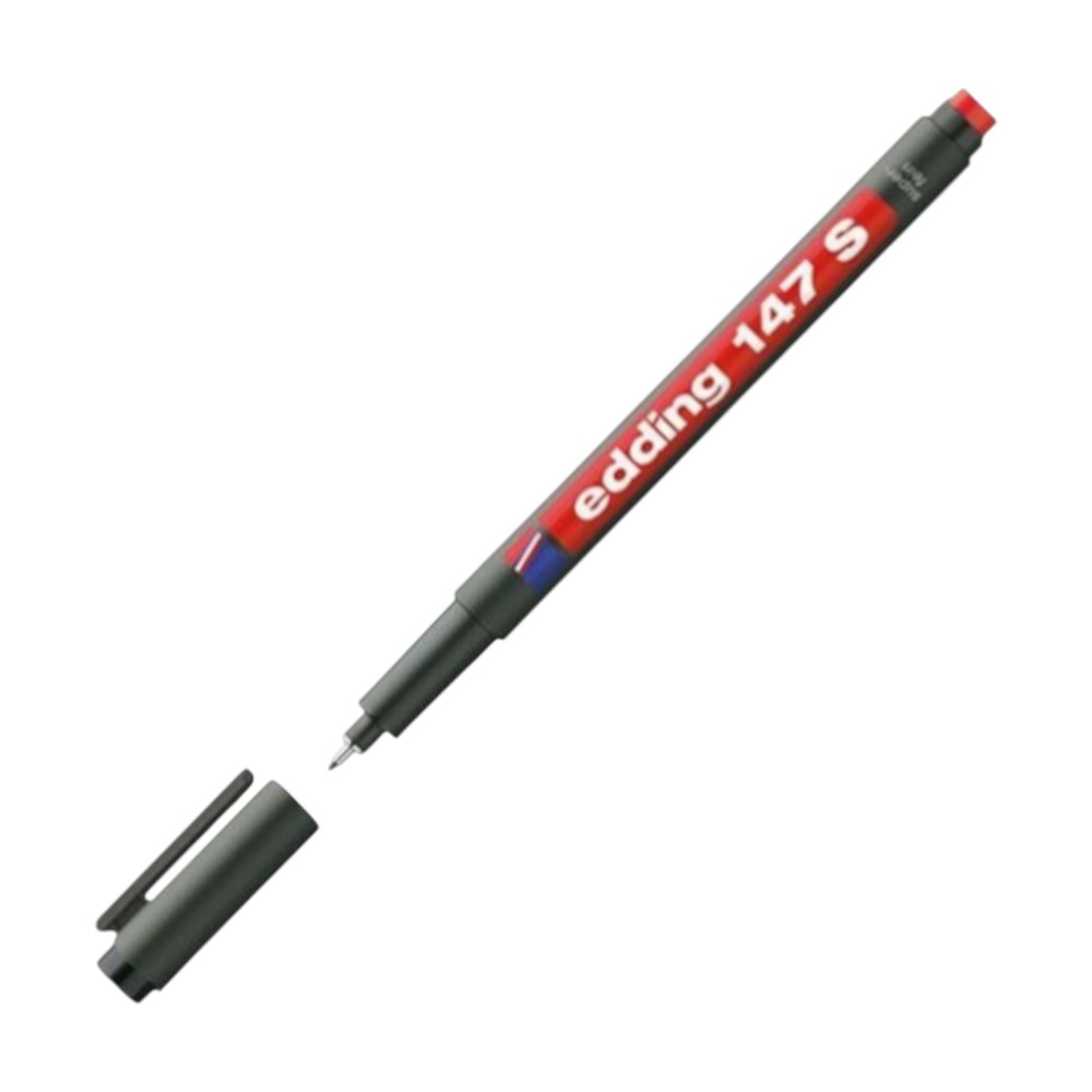 EDDİNG 147S ASETAT KALEMİ SİLGİLİ KIRMIZI 10 LU
