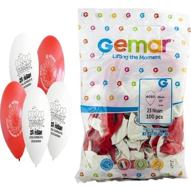 GEMAR BALON 8 İNC 23 NİSAN 100 LÜ