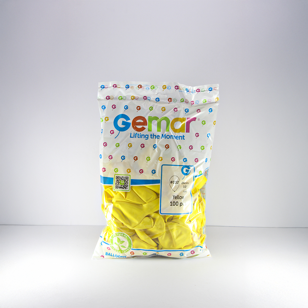 GEMAR BALON 10 İNC SARI 100 LÜ