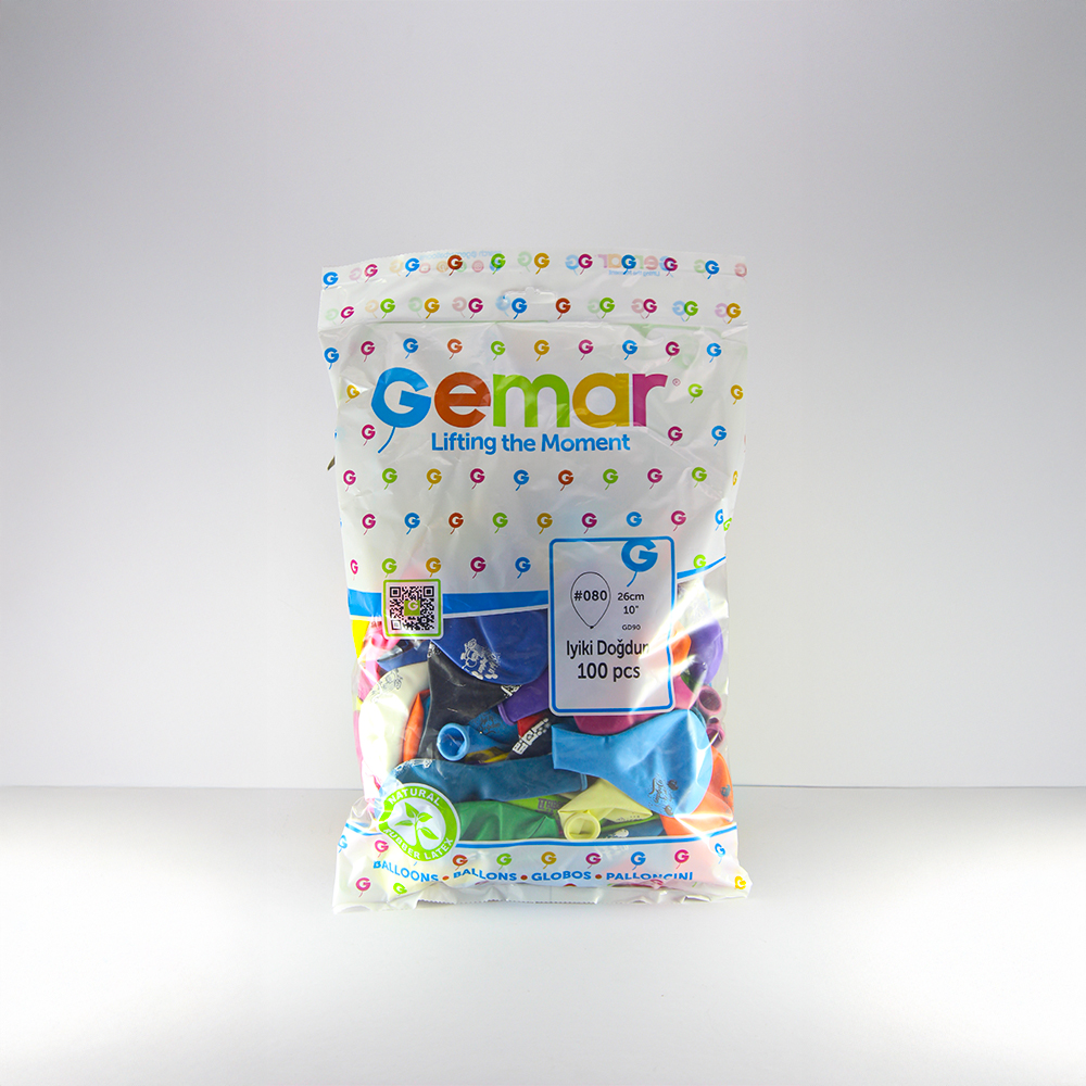GEMAR BALON 10 İNC İYİKİ DOĞDUN 100 LÜ