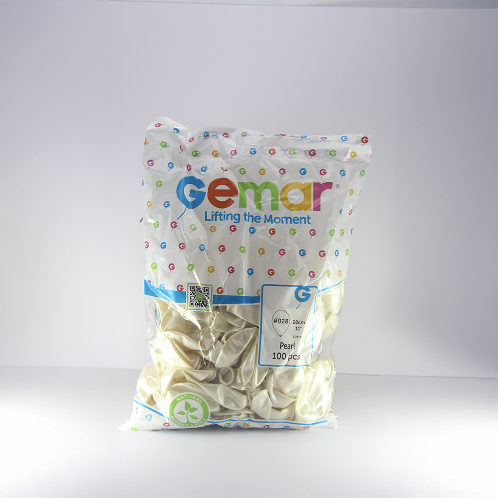 GEMAR BALON 11 İNC METALİK BEYAZ 100LÜ
