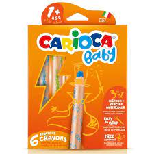 Carioca Baby Ahşap Boya Kalemi Jumbo 3in1 6 Renk