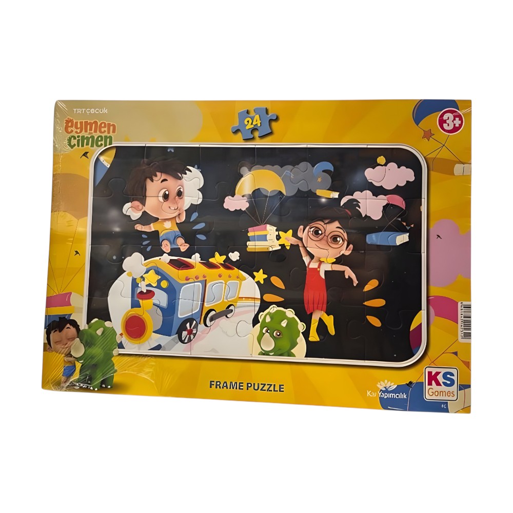 Frame Puzzle 24x34 cm Eymen ile Çimen 24 Parça