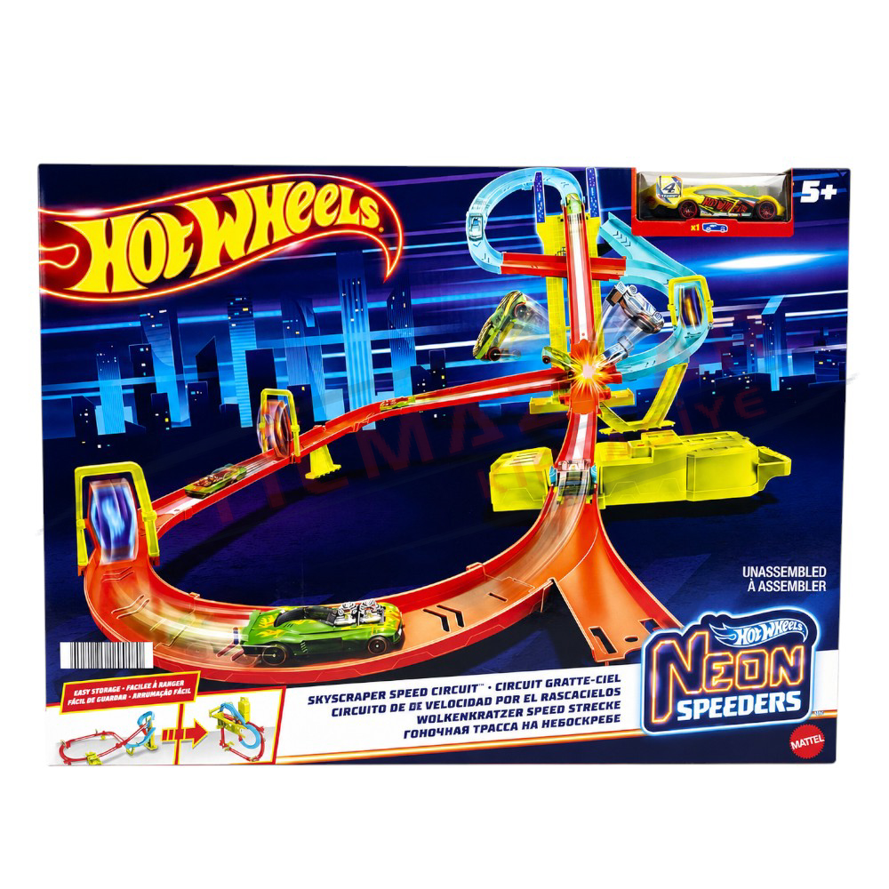 MATTEL.MATE-HPC07 HW NEON YARIŞLAR ÇOKLU YARIŞ