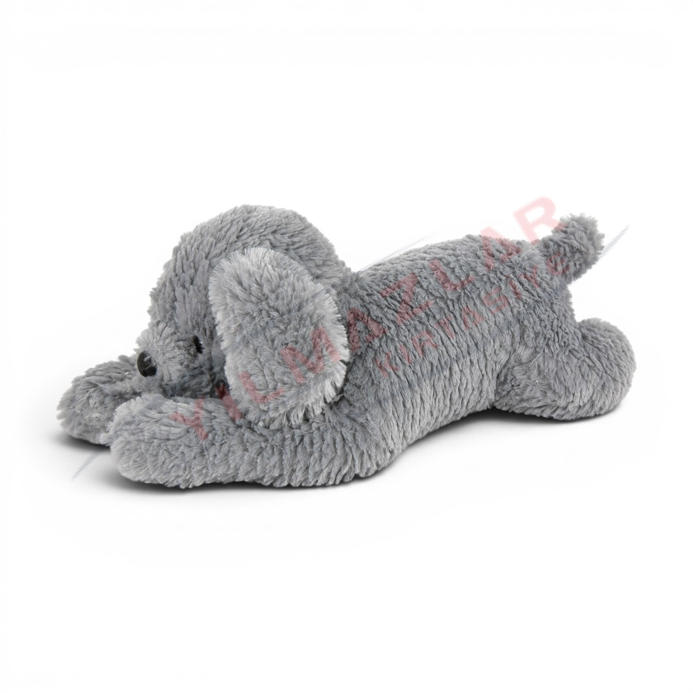 PELUŞ YATAN KÖPEK 75 CM GRİ
