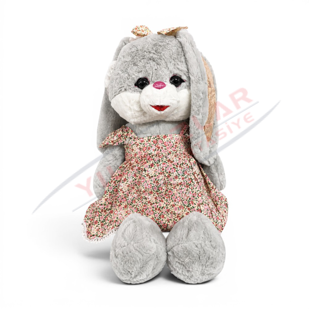PELUŞ TAVŞAN 93 CM GRİ