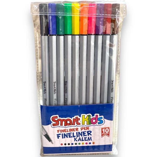 Smart Kids Fineliner Kalem Karışık Renk 10lu Pvc