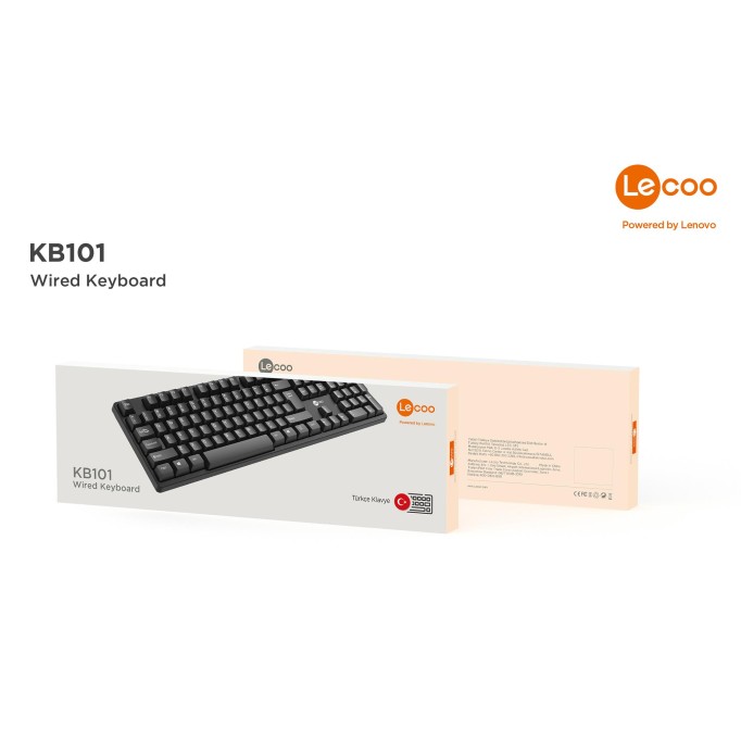 LENOVO LECOO KB101 KABLOLU KLAVYE SİYAH
