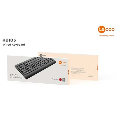 LENOVO LECOO KB103 KABLOLU KLAVYE SİYAH