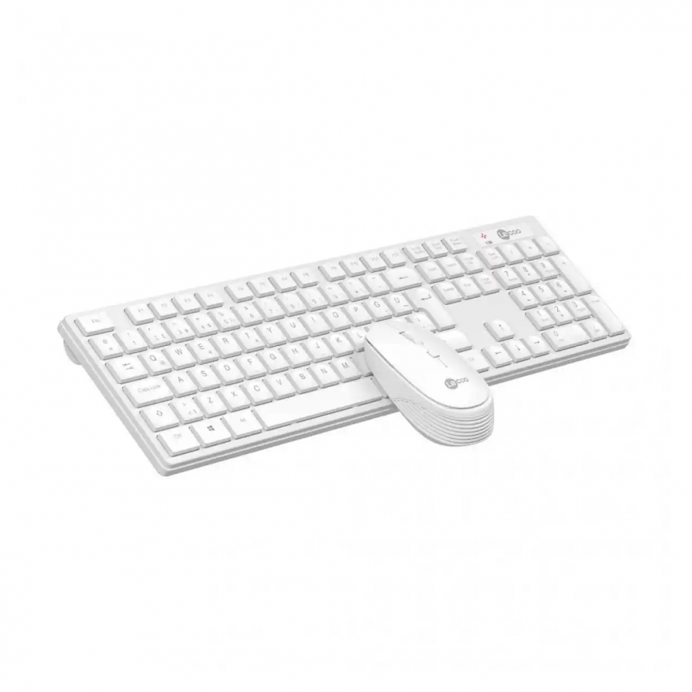 LENOVO LECOO KM2001 KABLOSUZ KLAVYE MOUSE SET BEYAZ