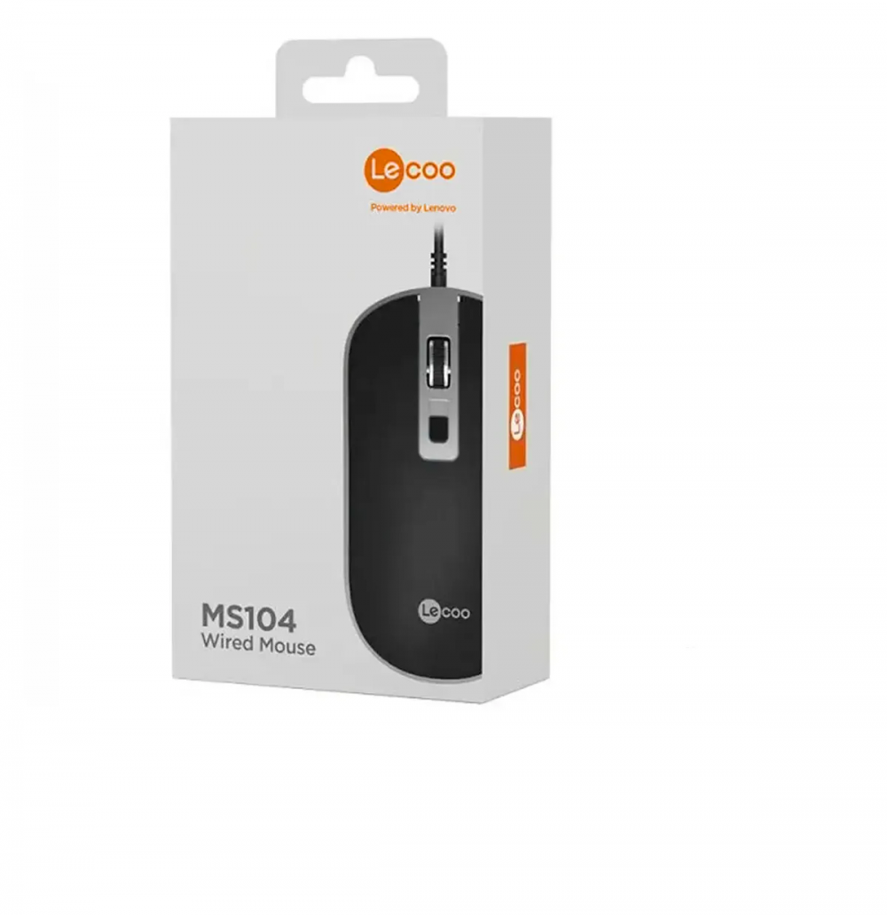 LENOVO LECOO MS104 KABLOLU MOUSE SİYAH