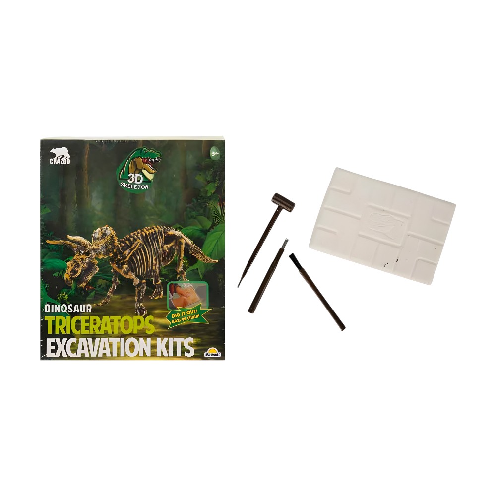 SUN-S00003560 KAZI SET 3D DINOZOR TRICERATOPS
