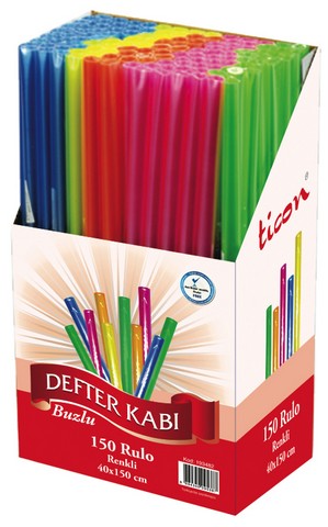 Ticon Rulo Defter Kabı 40x150 Karışık Renk 150li