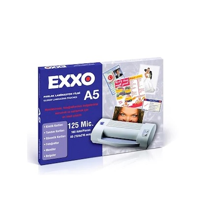 Exxo Dosy Laminasyon Filmi A5 125 Mikron 100 lü