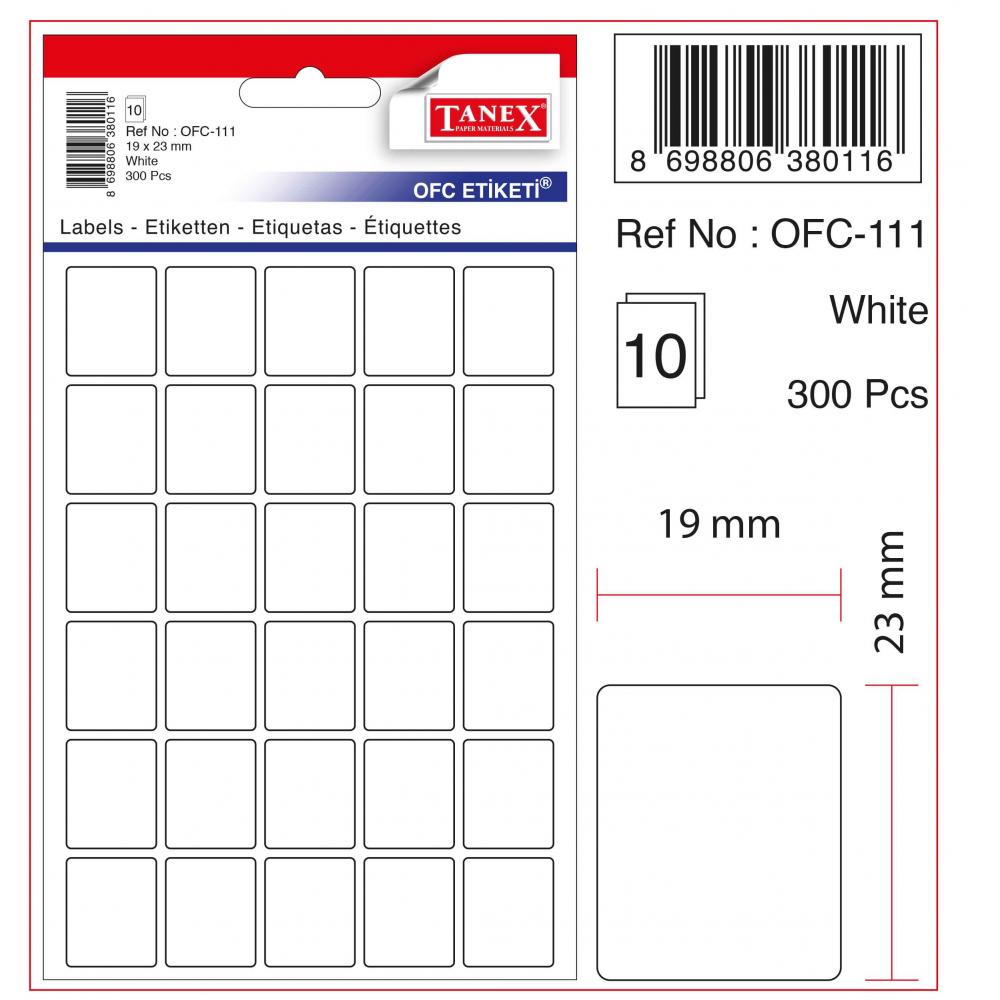 OFC-111 BEYAZ OFİS ETİKETİ