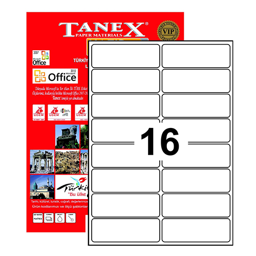 TW-2016 99,1 x 34 mm LASER ETİKET