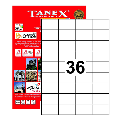 TW-2035 52,5 x 33 mm LASER ETİKET