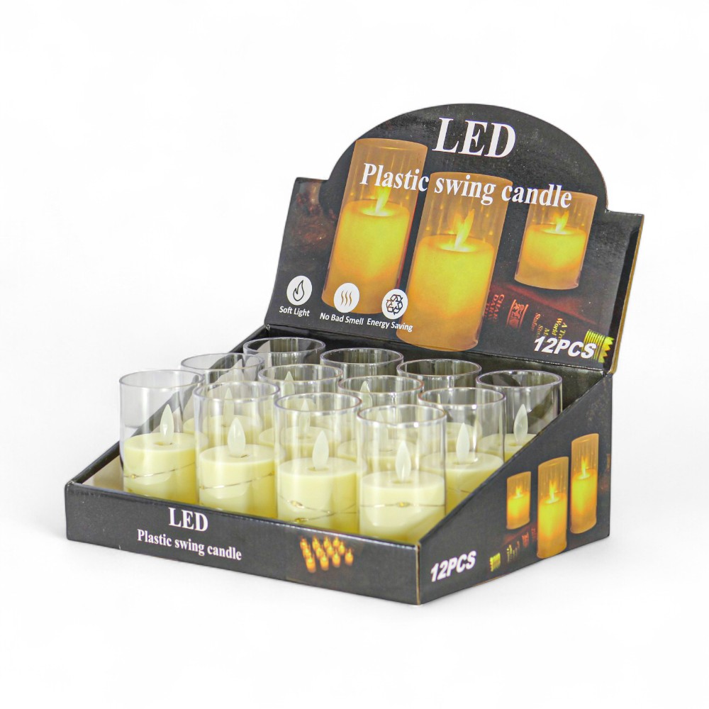 IŞIKLI SÜS KÜÇÜK BOY LED MUM PAKET 12Lİ