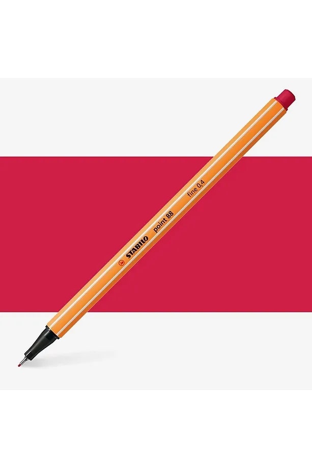 Stabilo Fineliner Point 88 Koyu Kırmızı 10 lu