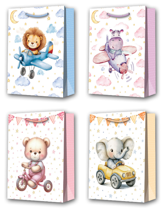 HEDİYELİK KARTON ÇANTA 26*32*10 12 Lİ PAKET NO:54